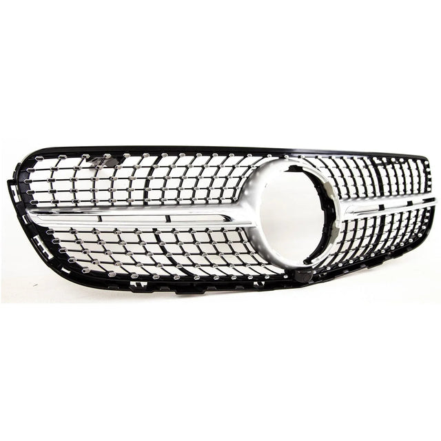 Fits Mercedes GLC Class X253 C253 2015-2019 Front Bumper Grille W/ Chrome Trim & Pins Gloss Black - image 5