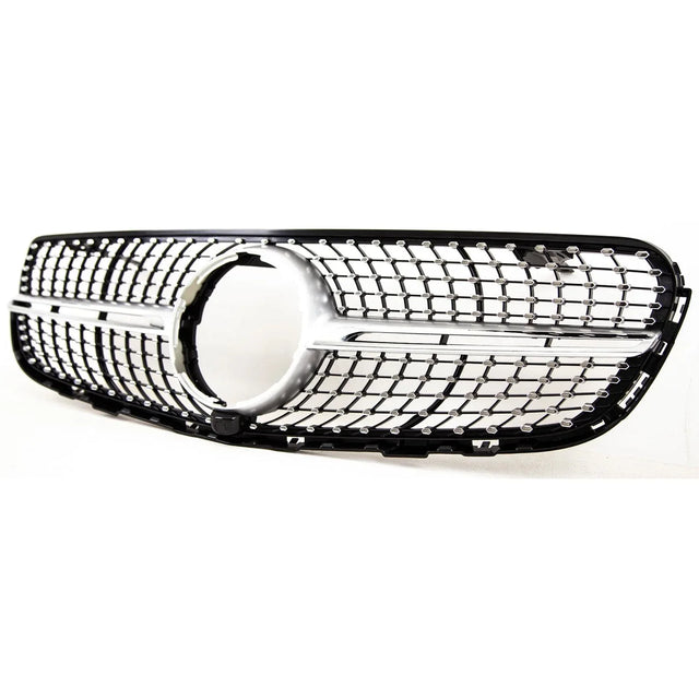 Fits Mercedes GLC Class X253 C253 2015-2019 Front Bumper Grille W/ Chrome Trim & Pins Gloss Black - image 4