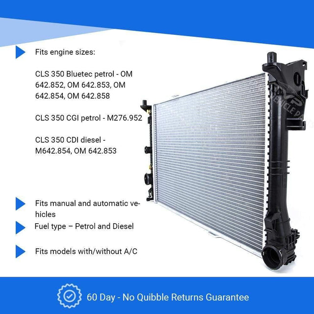 Fits Mercedes W218 2010-2018 Radiator Cls 350 Bluetec Cgi Cdi Man/Auto W/Wo A/C - image 3