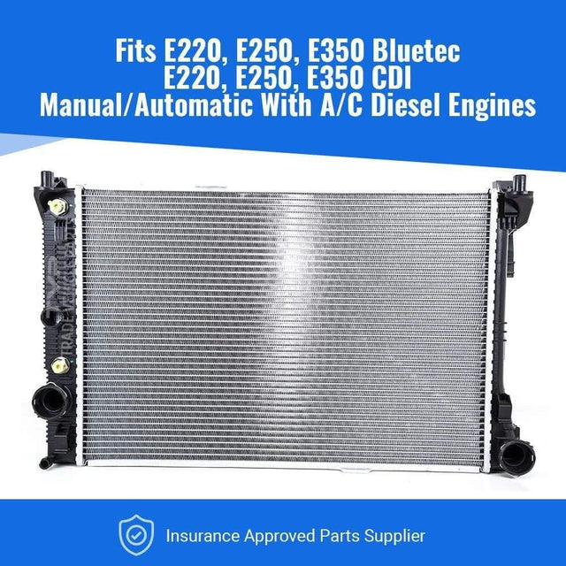 Fits Mercedes E-Class C207 2009-2017 Radiator (E 220 Bluetec, E 220 Cdi, E 250 Bluetec, E 250 Cdi, E 350 Bluetec, E 350 Cdi) (Man/Auto) (With Ac) - image 2