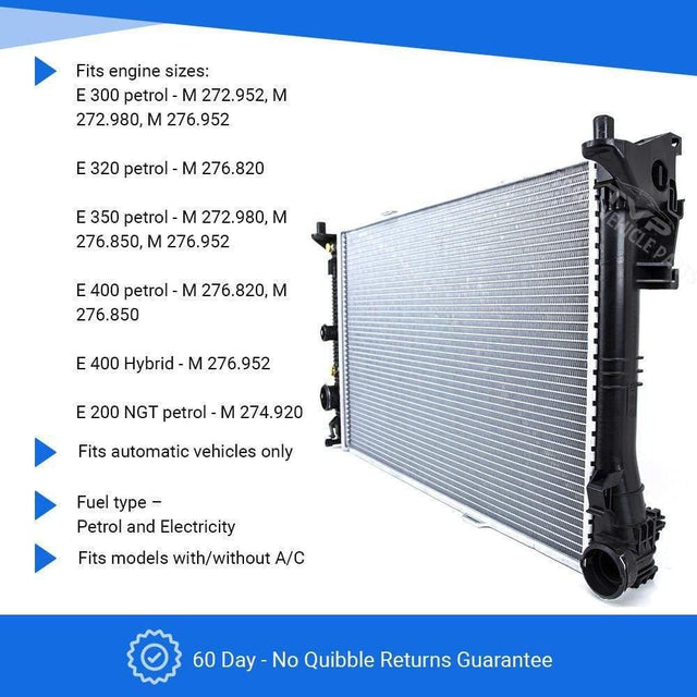 Fits Mercedes W212 2009-2016 Radiator E 200 Ngt 300 320 350 400 Hybrid Auto W/Wo Ac - image 4