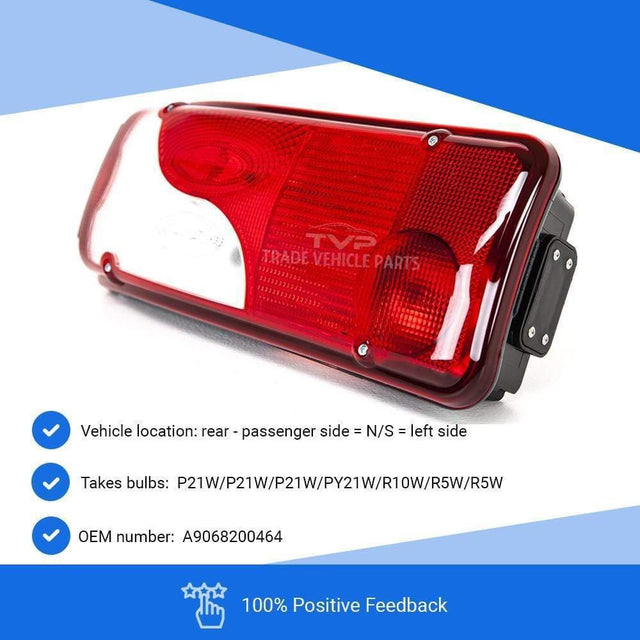 Fits VW Crafter 2006-2017 Rear Light Lamp Chassis Cab Only Passenger Side - image 3