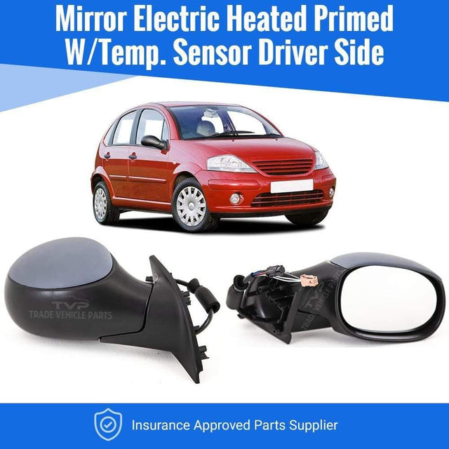 Fits Citroen C3 2002-2009 Door Wing Mirror Electric Heated With Temp Sensor Driver Side - image 2