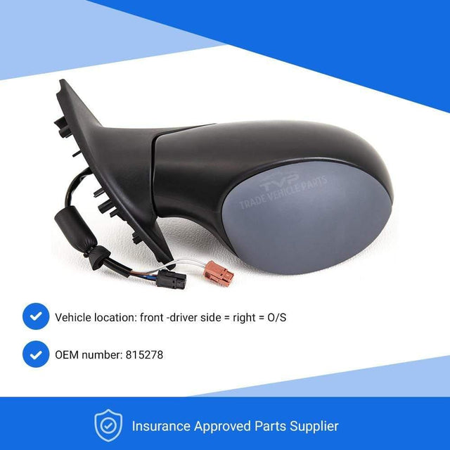 Fits Citroen C3 2002-2009 Door Wing Mirror Electric Heated With Temp Sensor Driver Side - image 3