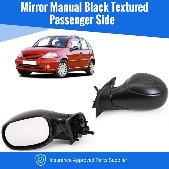 Fits Citroen C3 2002-2009 Door Wing Mirror Manual Passenger Side - image 4