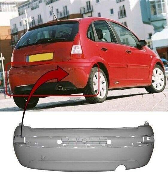 Fits Citroen C3 2002-2009 Rear Bumper Primed No Pdc Holes - image 2