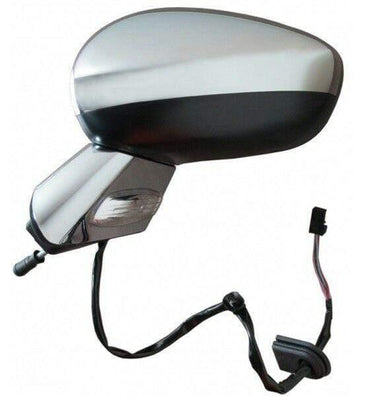 Fits Citroen C3 2010-2016 Door Wing Mirror Electric Chrome Cover & Base Indicator Passenger Side - tradevehicleparts.co.uk