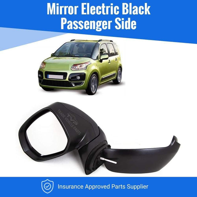Fits Citroen C3 Picasso 2009-2017 Door Wing Mirror Electric Black Passenger Side - image 2
