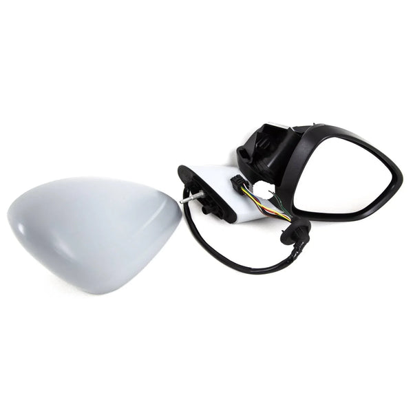Fits Citroen C4 Grand Picasso 2013- Door Wing Mirror Electric Heated Powerfold Primed Cover W/ Indicator & Foot Light Temp Sensor Driver Side