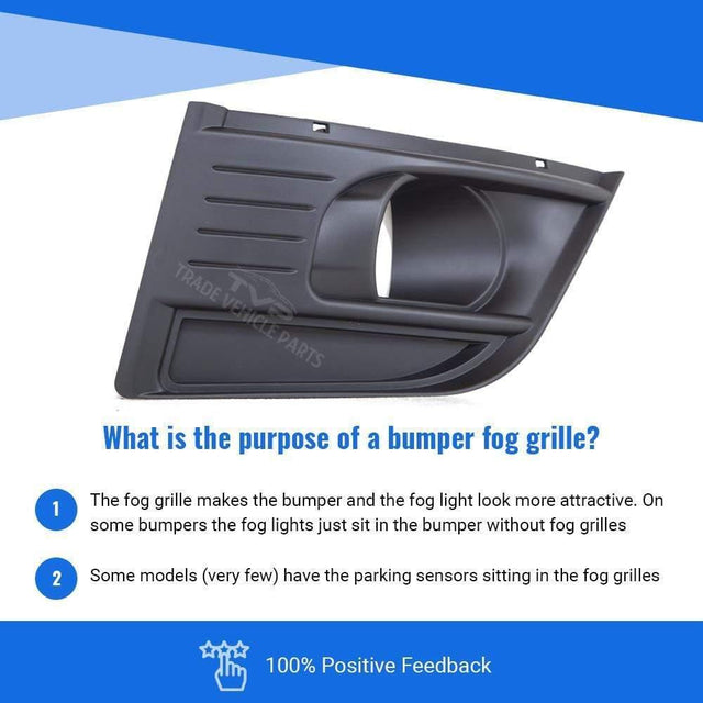 Fits Citroen C4 Picasso 2006-2013 Front Bumper Fog Grille With Fog Lamp Hole Primed Driver Side - image 3