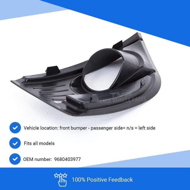Fits Citroen C4 Picasso 2006-2013 Front Bumper Fog Grille With Fog Lamp Hole Primed Passenger Side - image 2