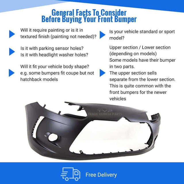 Fits Citroen Ds3 2010-2016 Front Bumper Primed With Fog Trim Version - image 4