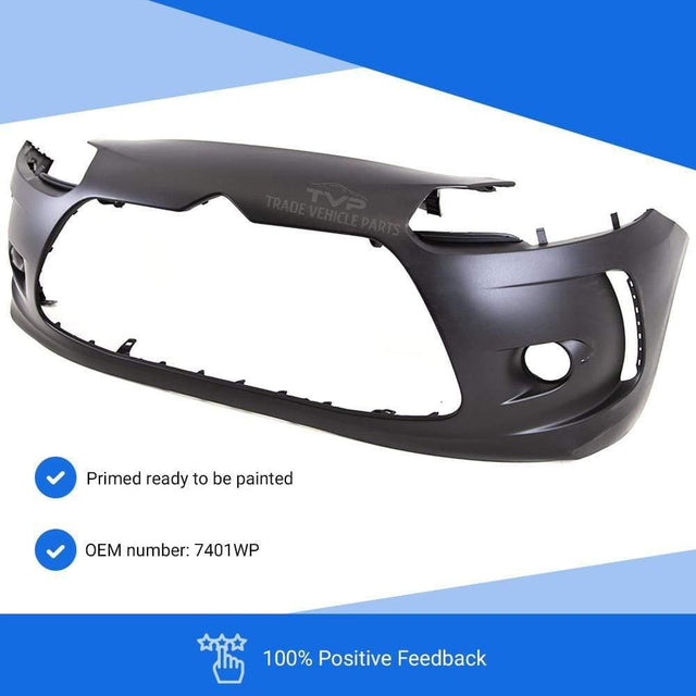 Fits Citroen Ds3 2010-2016 Front Bumper Primed With Fog Trim Version - image 3