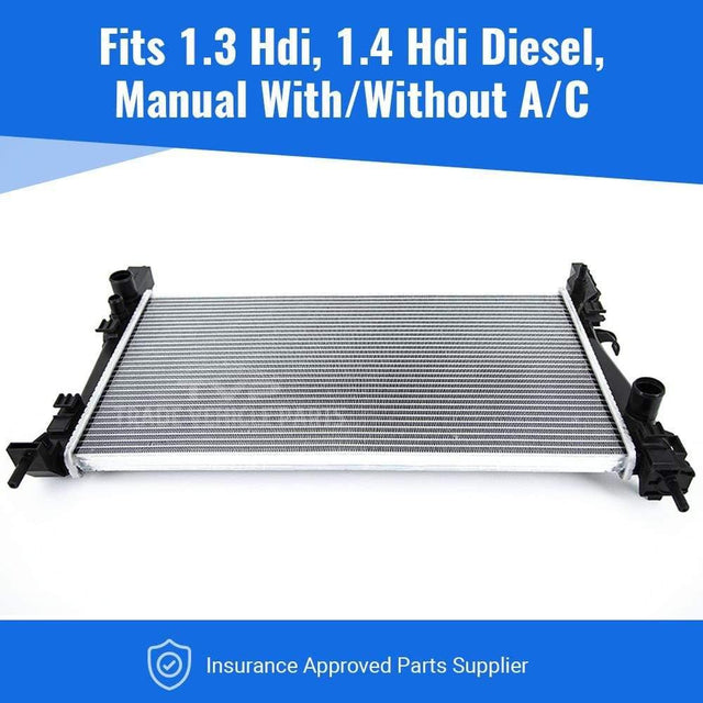 Fits Citroen Nemo 2008-2018 Radiator (1.3 Hdi, 1.4 Hdi)(Manual) (With/Without Ac) - image 2