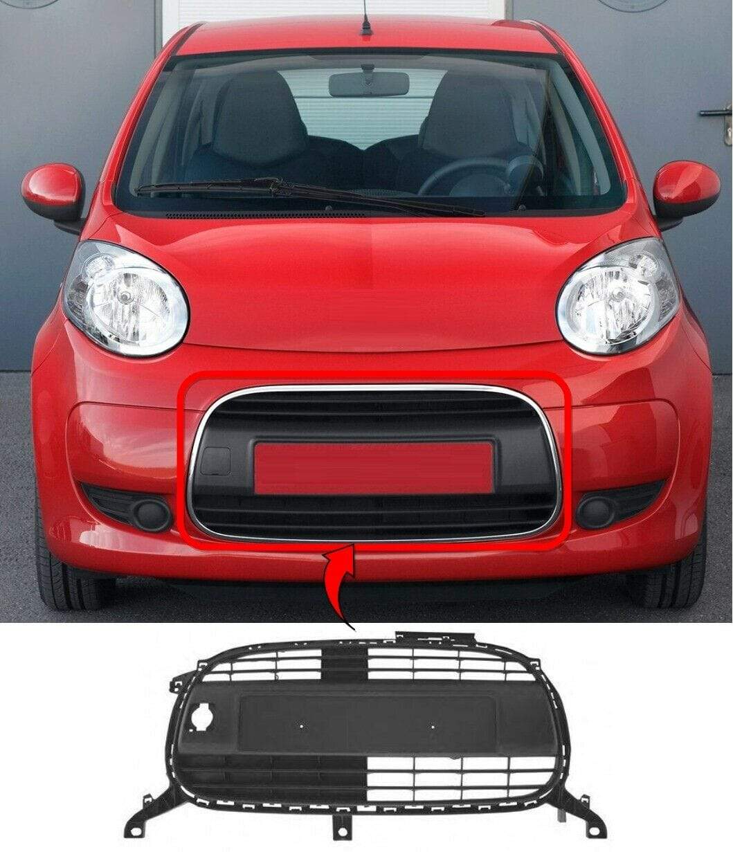 CT1075 Citroen C1 2009-2012 Front Bumper Grille Lower Centre Black