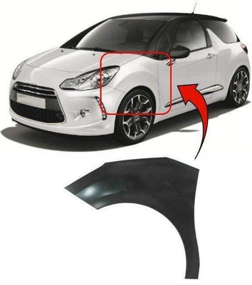 Fits Citroen Ds3 2010-2016 Front Wing Passenger Side Primed - tradevehicleparts.co.uk