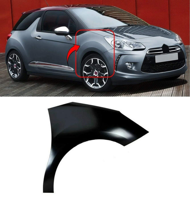 Fits Citroen Ds3 2010-2016 Front Wing Primed Driver Side - image 2