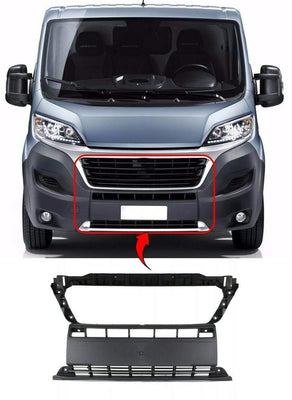 Fits Fiat Ducato 2014- Front Bumper Centre Section Dark Grey - tradevehicleparts.co.uk