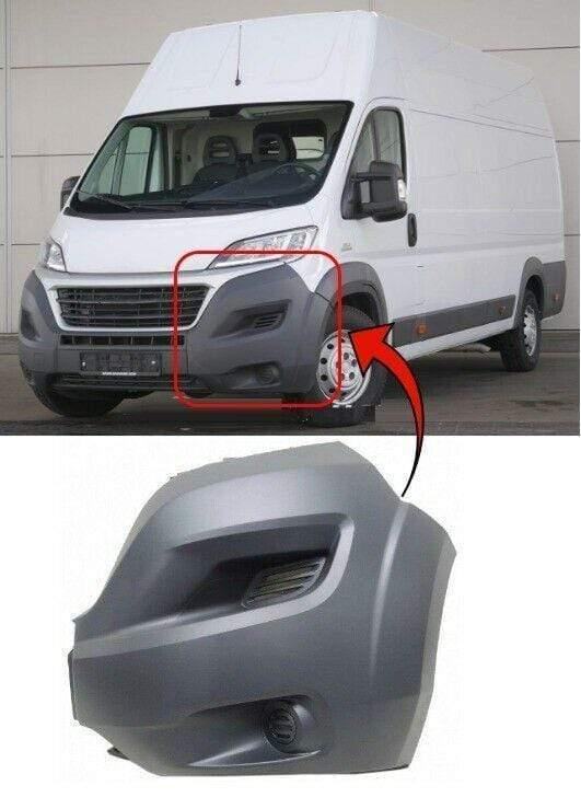 Fits Fiat Ducato 2014-2017 Front Bumper End Corner No Fog Hole / Wheel Extension Left