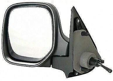Fits Peugeot Partner 1996-2008 Door Wing Mirror Manual Mat-Black Passenger Side - image 2