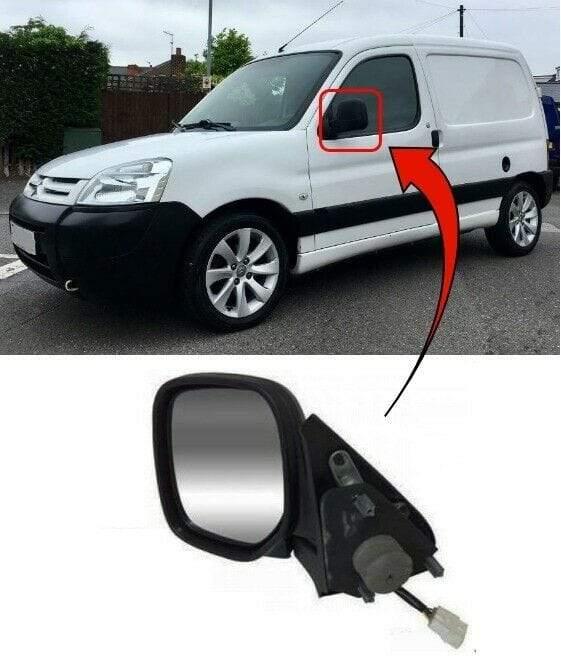 Fits Citroen Berlingo 1998-2008 Door Wing Mirror Heated Electric Black Left Side - image 2