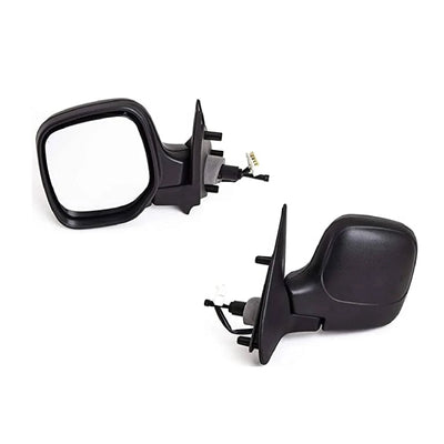 Fits Citroen Berlingo 1996-2008 Door Wing Mirror Heated Manual Mat Black Left Side - tradevehicleparts.co.uk