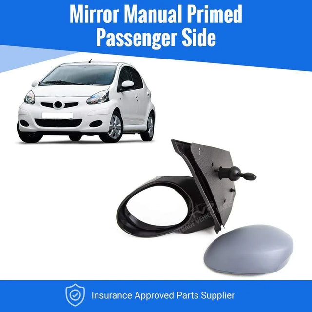 Fits Toyota Aygo 2005-2014 Door Wing Mirror Manual Primed Left Side - image 2