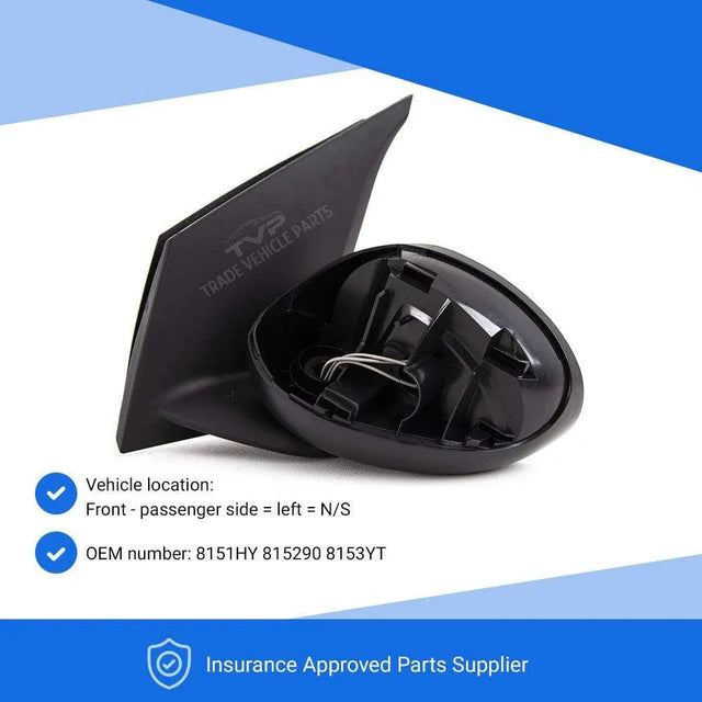Fits Toyota Aygo 2005-2014 Door Wing Mirror Manual Primed Left Side - image 3