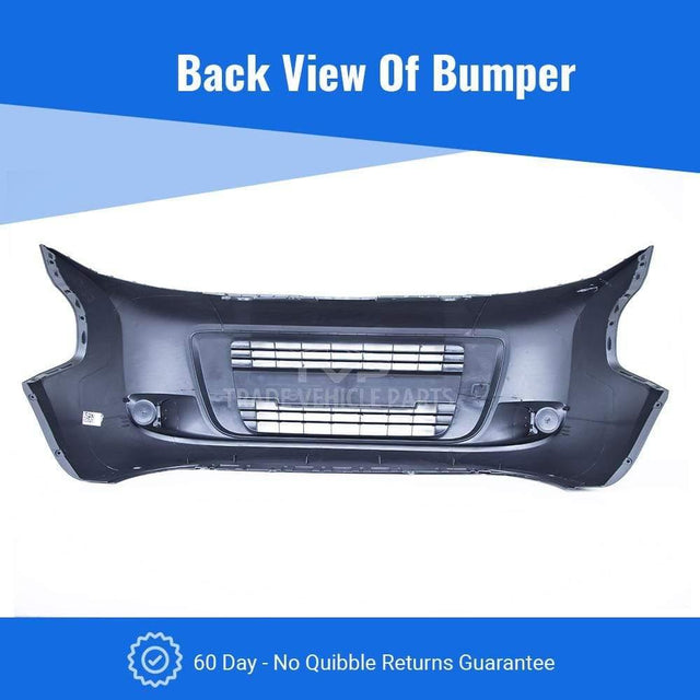Fits Fiat Fiorino 2008- Front Bumper Primed No Fog Light Holes - image 4