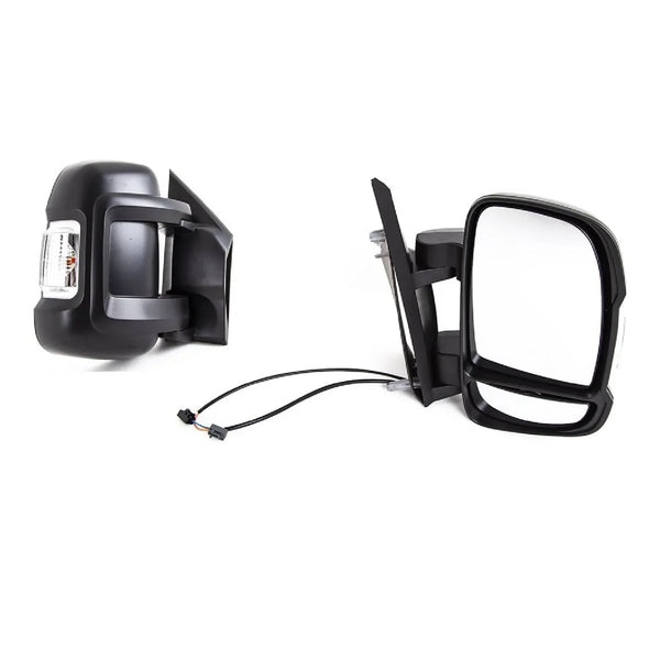 Fits Citroen Relay 2006-2014 Door Wing Mirror Manual Black W/Indicator Driver Side