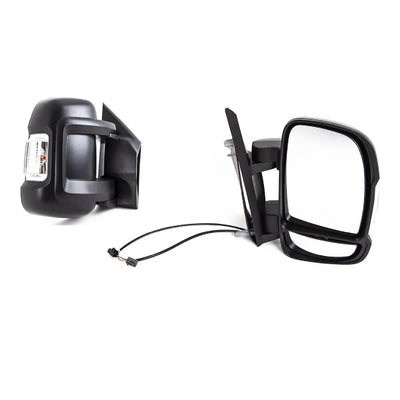 Fits Citroen Relay 2006-2014 Door Wing Mirror Manual Black W/Indicator Driver Side - tradevehicleparts.co.uk