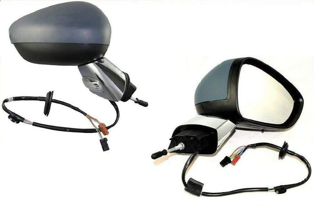 Fits Citroen C3 2010-2016 Door Wing Mirror Electric Primed W/Ind Chrome Base Driver Side - image 2