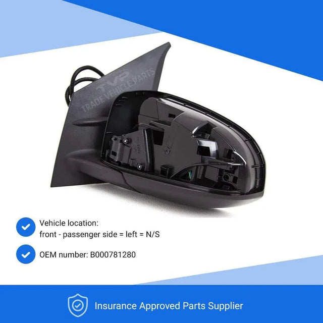 Fits Peugeot 108 2014- Door Wing Mirror Electric Heated Primed Cover Passenger Side - image 3