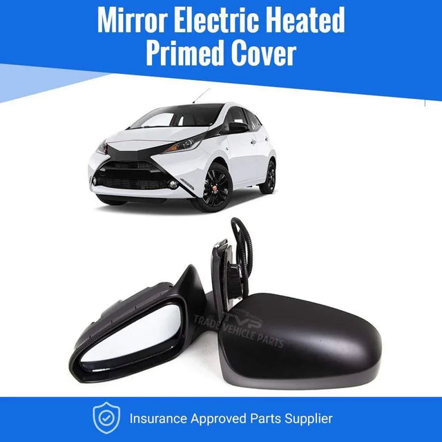 Fits Toyota Aygo 2014- Door Wing Mirror Electric Heated Primed Cover Passenger Side - image 2
