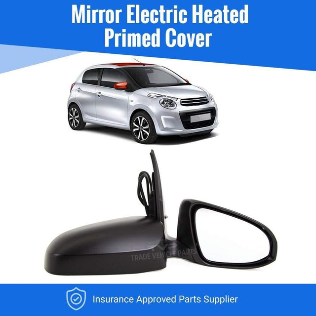 Fits Citroen C1 2014- Door Wing Mirror Electric Heated Primed Cover Driver Side 5 Pins - image 2