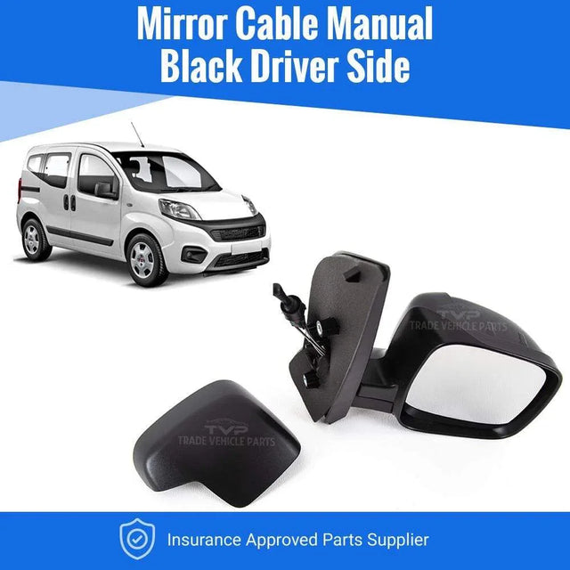 Fits Fiat Qubo 2009- Door Wing Mirror Cable Manual Driver Side - image 2