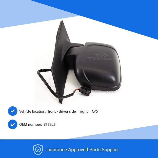 Fits Citroen Dispatch 2007-2016 Door Wing Mirror Electric Single Glass Textured Right - image 2