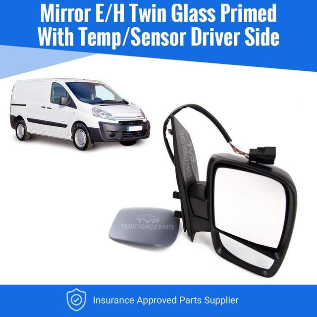 Fits Citroen Dispatch 2007-2016 Door Wing Mirror E/H Primed Twin Glass Driver Side - image 2