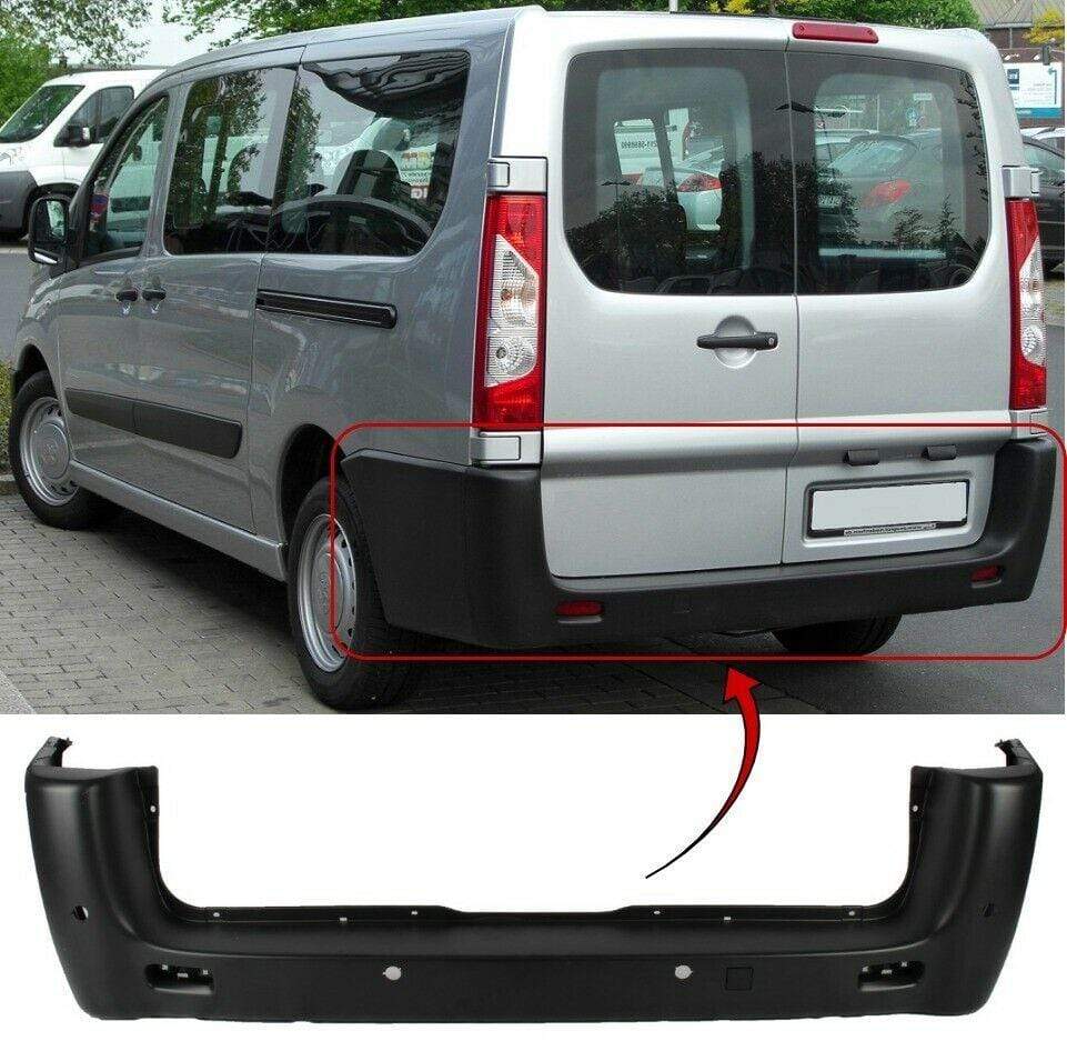 CT5073C Peugeot Expert 2007-2016 Rear Bumper With Pdc Black Standard Wheel Base Models
