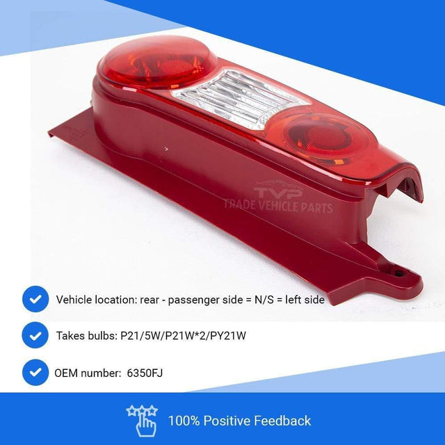 Fits Citroen Berlingo Van 2008-2012 Rear Light Lamp Twin Door Type Passenger Side - image 3