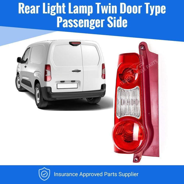 Fits Citroen Berlingo Van 2015- Rear Light Lamp Twin Door Type Passenger Side - image 2