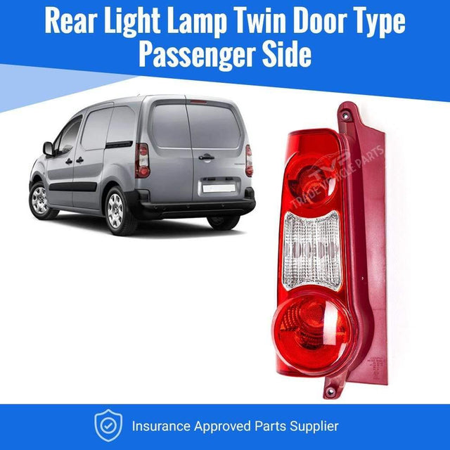 Fits Peugeot Partner 2008-2012 Rear Light Lamp Twin Door Type Passenger Side - image 2