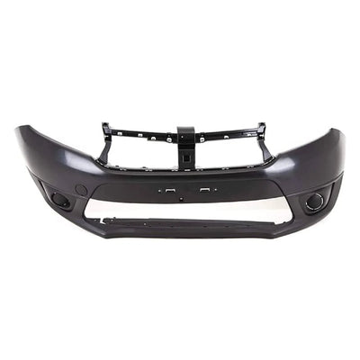 Fits Dacia Logan 2013-2017 Front Bumper Black With Fog Lamp Holes - tradevehicleparts.co.uk