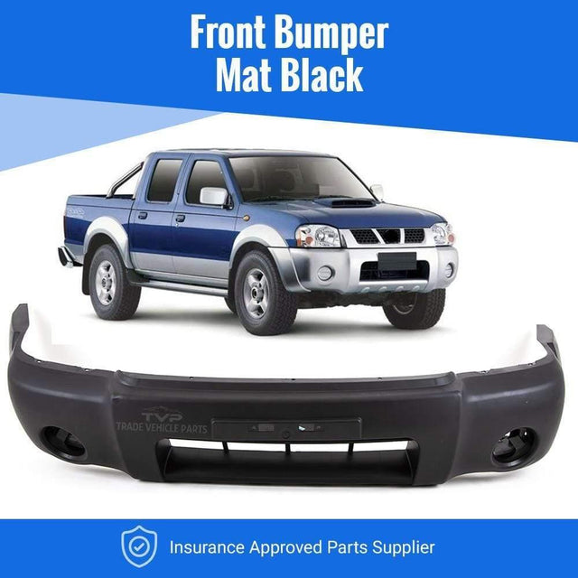 Fits Nissan Navara D22 2.5Td 11/2001-2005 Front Bumper -4 Wheel Drive Mat Black - image 2