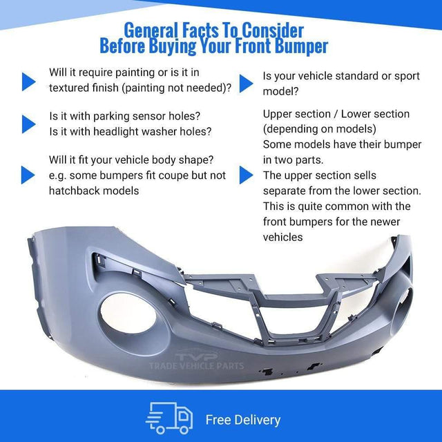 Fits Nissan Juke 2010-2014 Front Bumper Primed - image 4