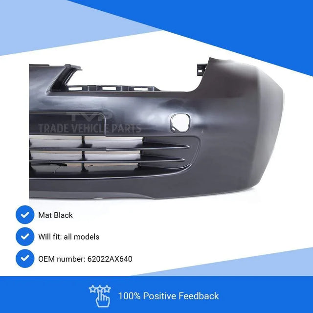 Fits Nissan Micra K12 2003-2006 Front Bumper No Fog Holes No Pdc Or Washer Holes - image 3