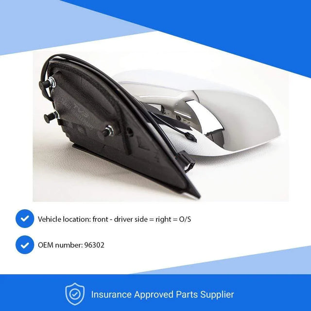 Fits Nissan Pathfinder 2005-2014 Door Wing Mirror Manual Chrome Driver Side - image 2