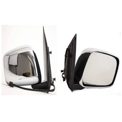 Fits Nissan Pathfinder 2005-2014 Door Wing Mirror Manual Chrome Driver Side - tradevehicleparts.co.uk