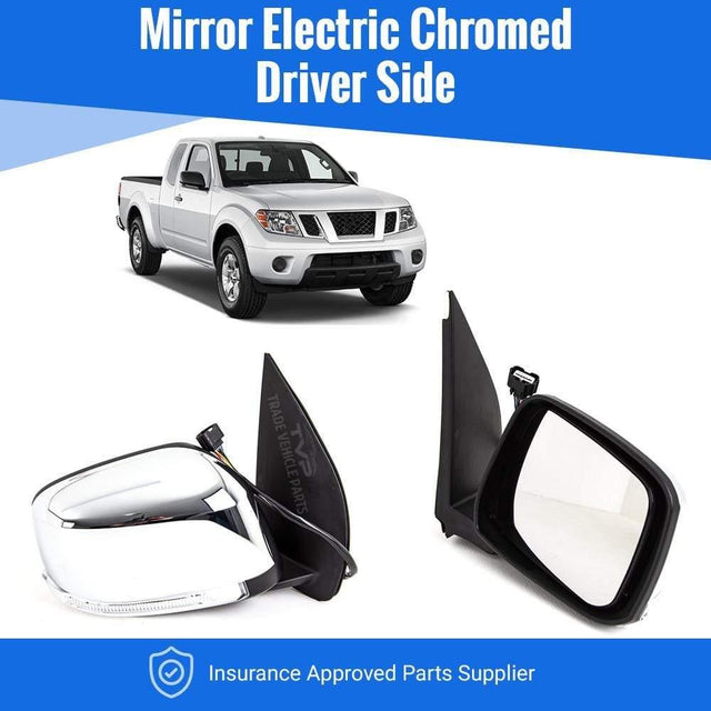 Fits Nissan Navara 2006-2015 Door Wing Mirror Electric Chromed Driver Side - image 2