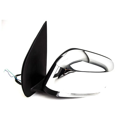 Fits Nissan Navara 2006-2015 Door Wing Mirror Electric Chrome Power Fold Left Without Puddle Light - tradevehicleparts.co.uk